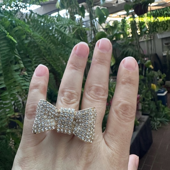 Kate Spade Silver Rhinestone Bow Clip - Picture 5 of 7